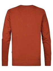 Petrol Industries Sweatshirt Sweater mit Logodruck Vintage 35 years Orange/Braun