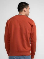 Petrol Industries Sweatshirt Sweater mit Logodruck Vintage 35 years Orange/Braun