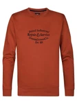 Petrol Industries Sweatshirt Sweater mit Logodruck Vintage 35 years Orange/Braun