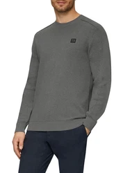 s.Oliver Strickpullover Dunkelgrau/Hellgrau/Grau
