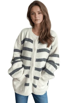 AUKUU Strickpullover Blau/Lila/Weiß/Grün/Creme/Pastell/Braun/Beige