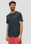 s.Oliver Kurzarmshirt Jerseyshirt Labelprint Braun/Dunkelblau/Dunkelgrau/Rot