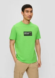 Kurzarmshirt T-Shirt aus Baumwoll-Jersey mit Frontprint Artwork