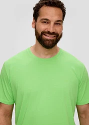 s.Oliver Kurzarmshirt T-Shirt mit Logo-Print Grün/Neonfarben/Türkis/Hellgrün