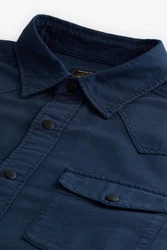 Next Langarmhemd mit Zwillingstasche Dunkelblau/Hellblau/Blau