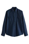 Next Langarmhemd mit Zwillingstasche Dunkelblau/Hellblau/Blau