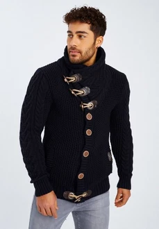 Leif Nelson Herren Strickjacke Schalkragen Slim Fit Winter-Freizeit-Jacke Moderne Männer Pulli Grobstrick Sweatjacke Langarm Hoodie-Pullover Dunkelblau Leif Nelson Herren Strickjacke Schalkragen Slim Fit Winter-Freizeit-Jacke Moderne Männer Pulli Grobstrick Sweatjacke Langarm Hoodie-Pullover Dunkelblau