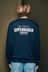 Next Sweatshirt Grafik-Sweatshirt mit Rundhalsausschnitt Dunkelblau