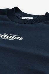 Next Sweatshirt Grafik-Sweatshirt mit Rundhalsausschnitt Dunkelblau