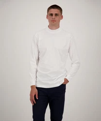 RAGMAN Langarmshirt Stehkragen Weiß/Creme/Grau