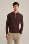 WE Fashion Poloshirt Dunkelrot/Braun/Bordeaux/Dunkelbraun