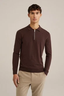 WE Fashion Poloshirt Dunkelrot/Braun/Bordeaux/Dunkelbraun WE Fashion Poloshirt Dunkelrot/Braun/Bordeaux/Dunkelbraun