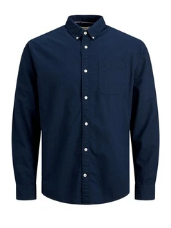Jack & Jones Langarmhemd JJEOXFORD 5998 Navy