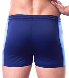 Aquarti Badehose mit Kordelzug Dunkelblau/Blau
