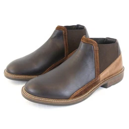 Business braun combi Herren Chelsae Boots Knchelschuhe Leder 12820 Schnrboots