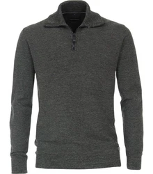 CASAMODA Troyer Strickpullover Pullover Dunkelgrau/Grau
