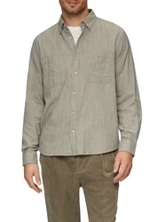 s.Oliver Langarmhemd Khaki/Weiß/Dunkelgrün/Hellgrün