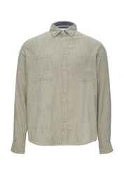 s.Oliver Langarmhemd Khaki/Weiß/Dunkelgrün/Hellgrün