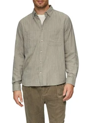 s.Oliver Langarmhemd Khaki/Weiß/Dunkelgrün/Hellgrün