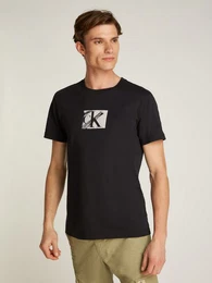 Rundhalsshirt SMALL CK BOX TEE Logodruck
