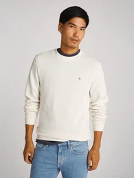 Langarmshirt WOVEN LABEL WAFFLE LS TEE Logodruck