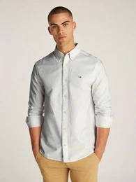 Langarmhemd TJM REG OXFORD SHIRT EXT mit Logostickerei