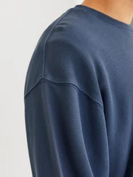 JACK & JONES Sweatshirt 'JJECharge' Dunkelblau/Blau/Grau