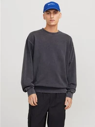Sweatshirt JJECHARGE FADED SWEAT CREW NECK NOOS mit Rippbndchen