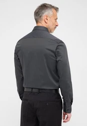 Eterna Langarmhemd SLIM FIT NON IRON Dunkelgrau/Grau/Schwarz/Braun