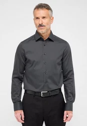 Eterna Langarmhemd SLIM FIT NON IRON Dunkelgrau/Grau/Schwarz/Braun