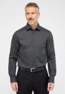Eterna Langarmhemd SLIM FIT NON IRON Dunkelgrau/Grau/Schwarz/Braun