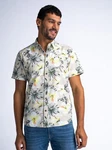 Petrol Industries Langarmhemd Wipeout Gelb/Khaki/Beige