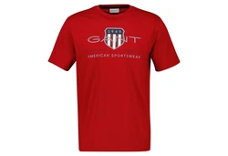 Gant T-Shirt REGULAR ARCHIVE SHIELD Rot/Dunkelrot/Grau