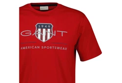 Gant T-Shirt REGULAR ARCHIVE SHIELD Rot/Dunkelrot/Grau