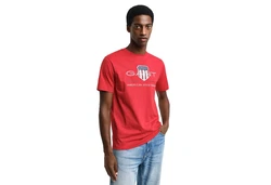 Gant T-Shirt REGULAR ARCHIVE SHIELD Rot/Dunkelrot/Grau