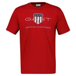 Gant T-Shirt REGULAR ARCHIVE SHIELD Rot/Dunkelrot/Grau