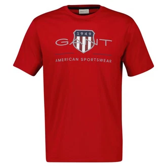 Gant T-Shirt REGULAR ARCHIVE SHIELD Rot/Dunkelrot/Grau Gant T-Shirt REGULAR ARCHIVE SHIELD Rot/Dunkelrot/Grau