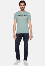 CAMP DAVID T-Shirt PARAGLIDING CAPE TOWN Kurzarmshirt Hellblau/Blau/Grün/Dunkelgrün