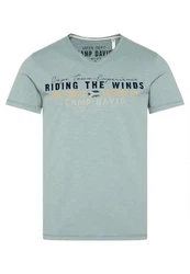 CAMP DAVID T-Shirt PARAGLIDING CAPE TOWN Kurzarmshirt Hellblau/Blau/Grün/Dunkelgrün