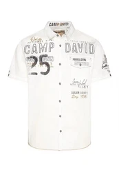 CAMP DAVID Hemd Paragliding Cape Town Kurzarm Creme/Khaki/Beige/Orange/Weiß/Grau/Rosa/Dunkelblau/Gold