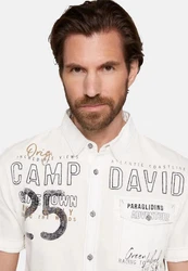 CAMP DAVID Hemd Paragliding Cape Town Kurzarm Creme/Khaki/Beige/Orange/Weiß/Grau/Rosa/Dunkelblau/Gold