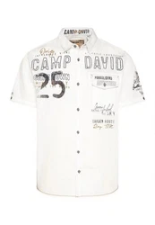 CAMP DAVID Hemd Paragliding Cape Town Kurzarm Creme/Khaki/Beige/Orange/Weiß/Grau/Rosa/Dunkelblau/Gold