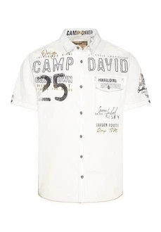 CAMP DAVID Hemd Paragliding Cape Town Kurzarm Creme/Khaki/Beige/Orange/Weiß/Grau/Rosa/Dunkelblau/Gold