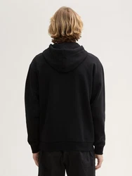 TOM TAILOR Denim Sweatshirt Hoodie mit Print Schwarz/Dunkelblau/Grau/Blau