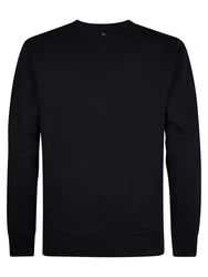 Petrol Industries Sweatshirt Sweater mit Logo Bering Schwarz/Dunkelblau/Hellblau