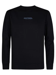 Petrol Industries Sweatshirt Sweater mit Logo Bering Schwarz/Dunkelblau/Hellblau