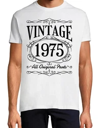 Youth Designz Print-Shirt Herren Grafik T-Shirt Vintage 1975 Geschenk Statement Creme