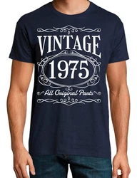 Youth Designz Print-Shirt Herren Grafik T-Shirt Vintage 1975 Geschenk Statement Dunkelblau/Blau