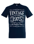 Youth Designz Print-Shirt Herren Grafik T-Shirt Vintage 1975 Geschenk Statement Dunkelblau/Blau