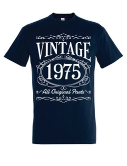 Youth Designz Print-Shirt Herren Grafik T-Shirt Vintage 1975 Geschenk Statement Dunkelblau/Blau Youth Designz Print-Shirt Herren Grafik T-Shirt Vintage 1975 Geschenk Statement Dunkelblau/Blau